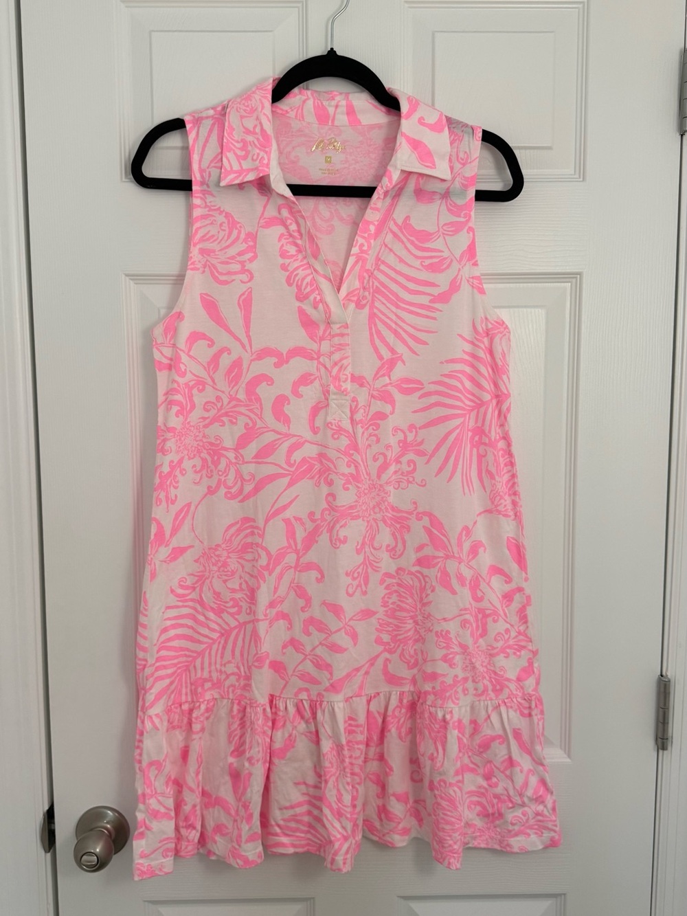 Lilly Pulitzer Riegan Dress Womens M Glisten In The Sun Supima Cotton Sleeveless - Picture 3 of 9